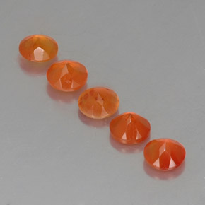Carnelian Gemstone in 5 mm (calibrated) Size for Sale, Carnelian Stone in Orange Color