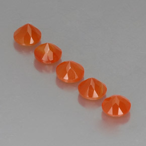 Carnelian Gemstone in 5 mm (calibrated) Size for Sale, Carnelian Stone in Orange Color