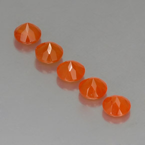 Carnelian Gemstone in 5 mm (calibrated) Size for Sale, Carnelian Stone in Orange Color