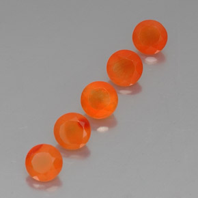 2.43 ct Orange Carnelian Stone, Natural Carnelian in Round Facet Shape for Sale