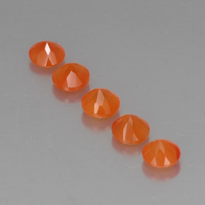 Carnelian Gemstone in 5 mm (calibrated) Size for Sale, Carnelian Stone in Orange Color