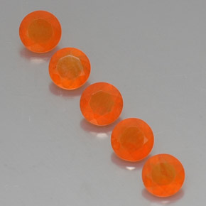 2.17 ct Orange Carnelian Gemstone, Carnelian Gem in Round Facet Shape for Sale.