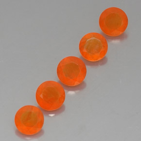 2.17 ct Orange Carnelian Stone, Natural Carnelian in Round Facet Shape for Sale