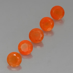 2.61 ct Orange Carnelian Stone, Natural Carnelian in Round Facet Shape for Sale