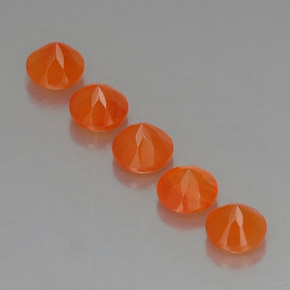 Carnelian Gemstone in 5 mm (calibrated) Size for Sale, Carnelian Stone in Orange Color