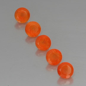 2.79 ct Orange Carnelian Gemstone, Carnelian Gem in Round Facet Shape for Sale.