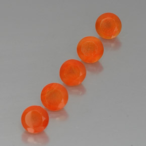 2.79 ct Orange Carnelian Stone, Natural Carnelian in Round Facet Shape for Sale