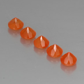 Carnelian Gemstone in 5 mm (calibrated) Size for Sale, Carnelian Stone in Orange Color