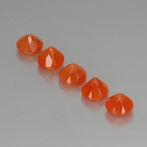 Carnelian Gemstone in 5 mm (calibrated) Size for Sale, Carnelian Stone in Orange Color