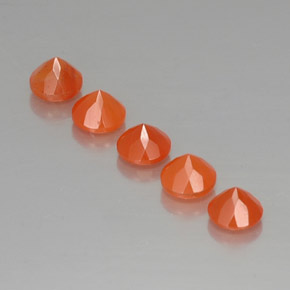 Carnelian Gemstone in 5 mm (calibrated) Size for Sale, Carnelian Stone in Orange Color