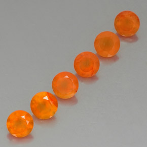 2.93 ct Orange Carnelian Stone, Natural Carnelian in Round Facet Shape for Sale