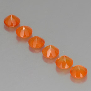Carnelian Gemstone in 5 mm (calibrated) Size for Sale, Carnelian Stone in Orange Color