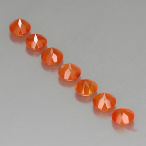 Carnelian Gemstone in 5 mm (calibrated) Size for Sale, Carnelian Stone in Orange Color
