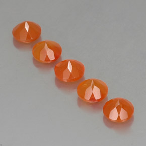 Carnelian Gemstone in 5 mm (calibrated) Size for Sale, Carnelian Stone in Orange Color