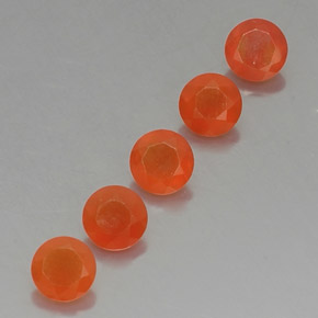 2.16 ct Orange Carnelian Stone, Natural Carnelian in Round Facet Shape for Sale