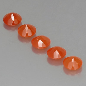 Carnelian Gemstone in 5 mm (calibrated) Size for Sale, Carnelian Stone in Orange Color