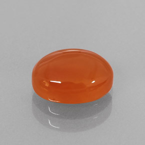 1.82 ct Orange Carnelian Stone, Natural Carnelian in Oval Cabochon Shape for Sale
