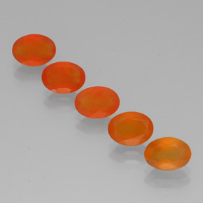 3.72 ct Orange Carnelian Gemstone, Carnelian Gem in Oval Facet Shape for Sale.