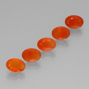 3.34 ct Orange Carnelian Stone, Natural Carnelian in Oval Facet Shape for Sale