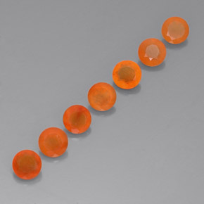 3.21 ct Orange Carnelian Stone, Natural Carnelian in Round Facet Shape for Sale