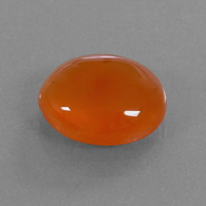 3.17 ct Orange Carnelian Stone, Natural Carnelian in Oval Cabochon Shape for Sale