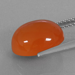 Carnelian Gemstone in 11 x 9 mm (calibrated) Size for Sale, Carnelian Stone in Orange Color