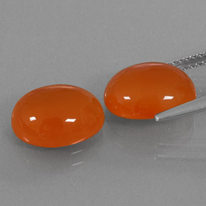 Carnelian Gemstone in 11 x 9 mm (calibrated) Size for Sale, Carnelian Stone in Orange Color