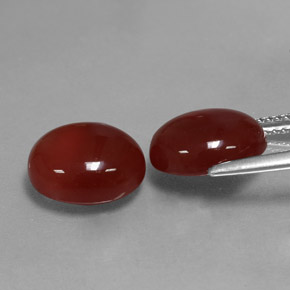 Carnelian Gemstone in 11 x 9 mm (calibrated) Size for Sale, Carnelian Stone in Red Color