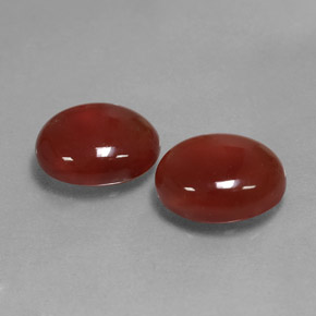 6.78 ct Red Carnelian Stone, Natural Carnelian in Oval Cabochon Shape for Sale