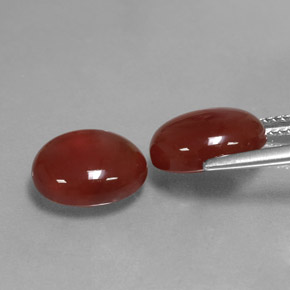 Carnelian Gemstone in 11 x 9 mm (calibrated) Size for Sale, Carnelian Stone in Red Color