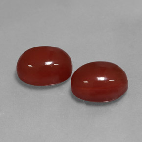 6.00 ct Red Carnelian Stone, Natural Carnelian in Oval Cabochon Shape for Sale