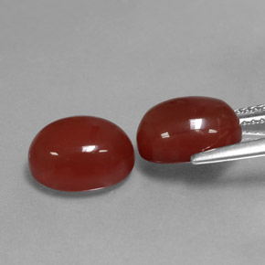 Carnelian Gemstone in 10 x 8 mm (calibrated) Size for Sale, Carnelian Stone in Red Color