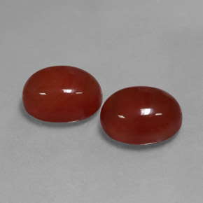 5.94 ct Red Carnelian Stone, Natural Carnelian in Oval Cabochon Shape for Sale