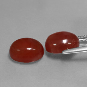 Carnelian Gemstone in 10 x 8 mm (calibrated) Size for Sale, Carnelian Stone in Red Color
