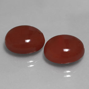 12.54 ct Red Carnelian Stone, Natural Carnelian in Oval Cabochon Shape for Sale