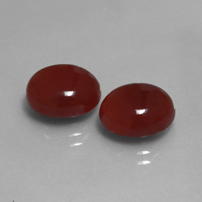 7.17 ct Red Carnelian Stone, Natural Carnelian in Oval Cabochon Shape for Sale