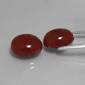Carnelian Gemstone in 11 x 9 mm (calibrated) Size for Sale, Carnelian Stone in Red Color