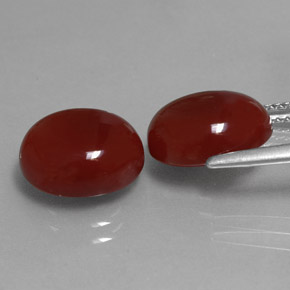 Carnelian Gemstone in 11 x 9 mm (calibrated) Size for Sale, Carnelian Stone in Red Color