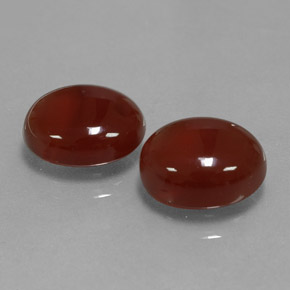 7.45 ct Red Carnelian Stone, Natural Carnelian in Oval Cabochon Shape for Sale