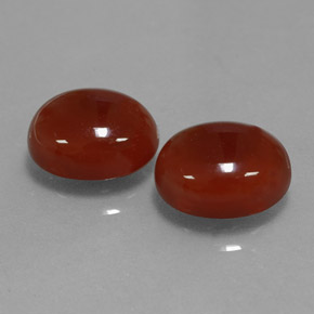 7.33 ct Red Carnelian Stone, Natural Carnelian in Oval Cabochon Shape for Sale