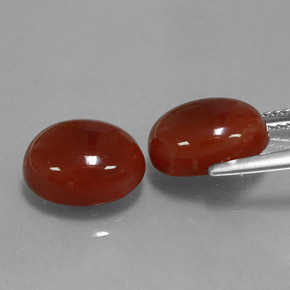 Carnelian Gemstone in 11 x 9 mm (calibrated) Size for Sale, Carnelian Stone in Red Color