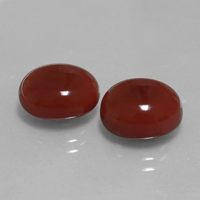 8.17 ct Red Carnelian Stone, Natural Carnelian in Oval Cabochon Shape for Sale