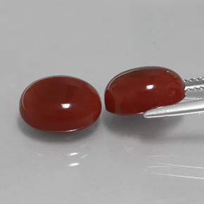 Carnelian Gemstone in 11 x 9 mm (calibrated) Size for Sale, Carnelian Stone in Red Color