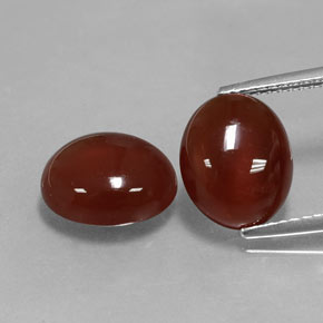 6.82 ct Red Carnelian Gemstone, Carnelian Gem in Oval Cabochon Shape for Sale.