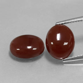 7.22 ct Red Carnelian Gemstone, Carnelian Gem in Oval Cabochon Shape for Sale.