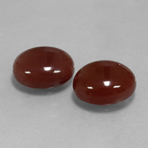 7.22 ct Red Carnelian Stone, Natural Carnelian in Oval Cabochon Shape for Sale