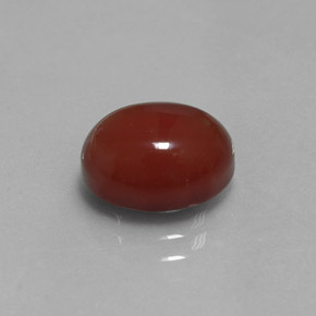 2.98 ct Orange Carnelian Stone, Natural Carnelian in Oval Cabochon Shape for Sale