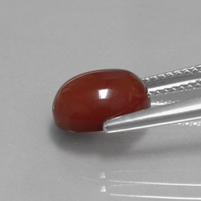 Carnelian Gemstone in 10 x 8 mm (calibrated) Size for Sale, Carnelian Stone in Red Orange Color