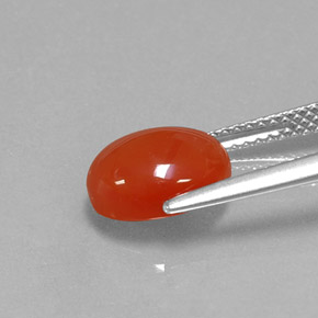 Carnelian Gemstone in 10 x 8 mm (calibrated) Size for Sale, Carnelian Stone in Red Orange Color