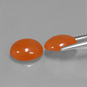 Carnelian Gemstone in 10.5 x 8.6 mm Size for Sale, Carnelian Stone in Orange Color
